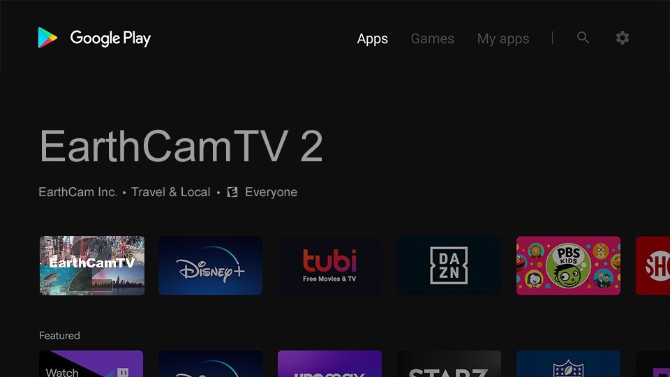 Picture of Android TV home screen